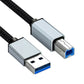 USB 2.0 Printer Cable Type C to USB 2.0 and USB to USB 2.0 1.5m Braided Cord for Scanner