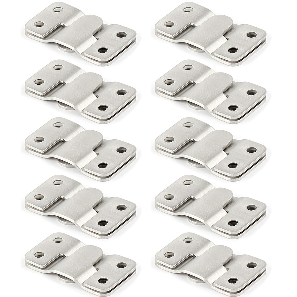 10 Pairs Flush Mount Brackets with Screws Flush Concealed Mount Bracket for Picture Frame Furniture