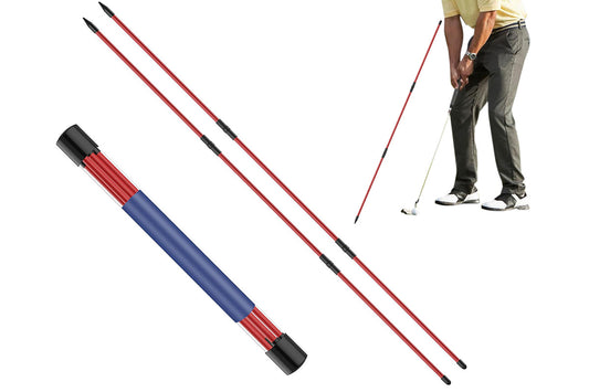 3-Section Golf Alignment Stick Foldable Swing Training Aid