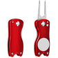 2PCS Golf Divot Repair Tool Putt Alignment Ball Marker Pop-up Fork Tine