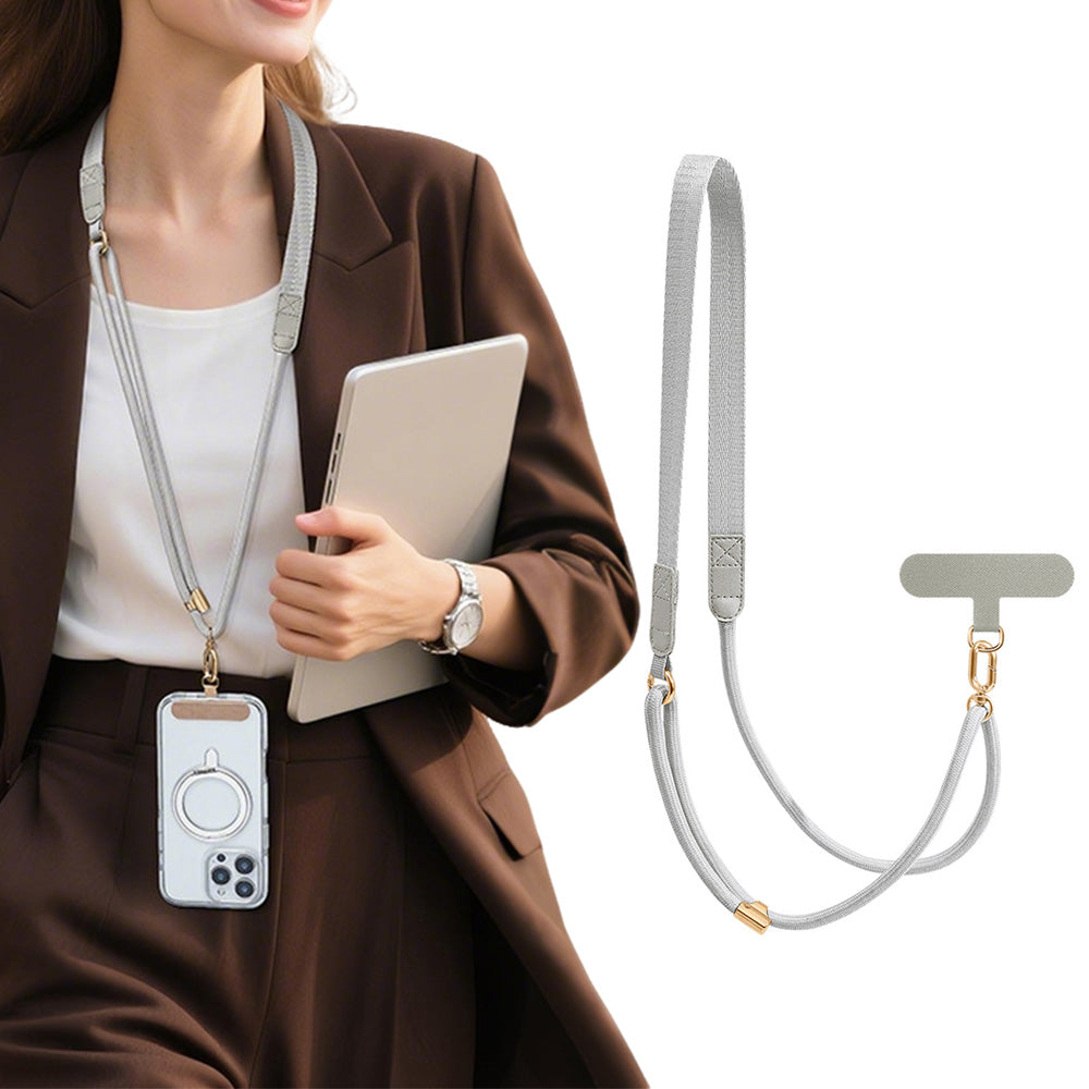 Adjustable Phone Lanyard Crossbody Strap Round Flat Braided for Women Men