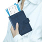 Passport Holder RFID Blocking Leather Cover Wallet With Closure For Travel Essentials