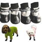 Waterproof Anti Slip Pet Shoes with Rubber Sole for Indoor and Outdoor Use-Black