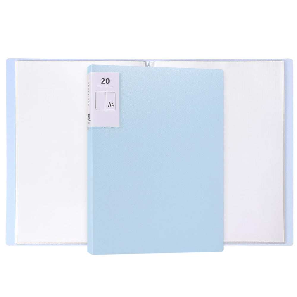 2 Pack A4 Sheet Protector Binder 40 Page Clear Folder for Certificates Posters