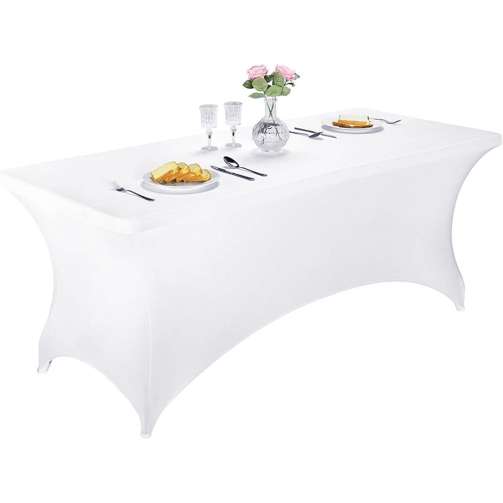 Spandex Fitted Tablecloth Rectangular Stretch Table Cover for Wedding Party