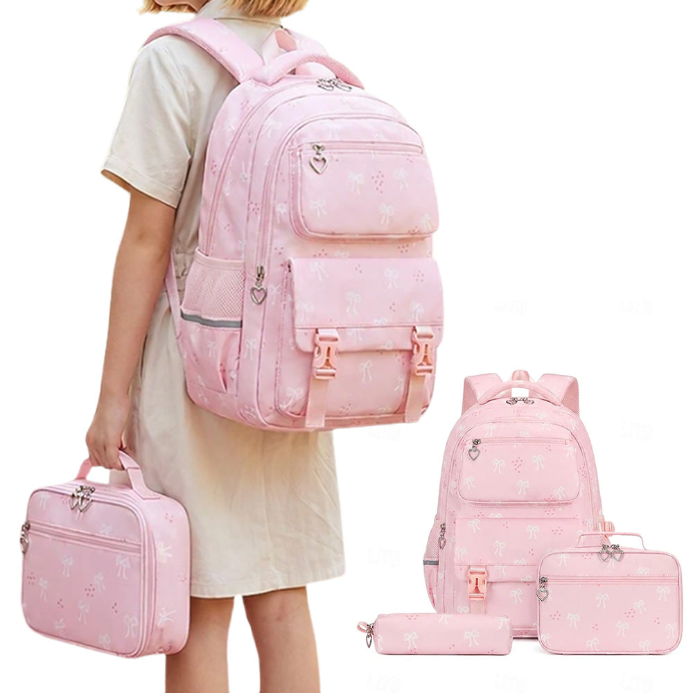 3 Piece Girls School Backpack Set with Lunch Bag Pencil Case