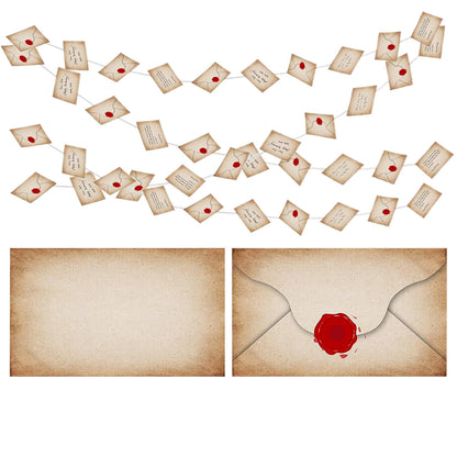 4 Pack Halloween Envelope Hanging Garland for Enchanted Wizard Party Decor