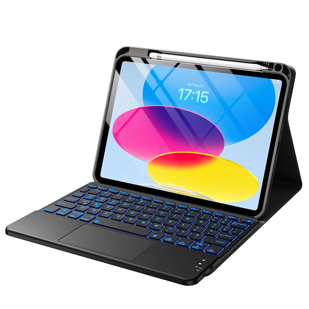 Keyboard Case with Touchpad and 7 Color Backlight for iPad 10th and 11th Gen