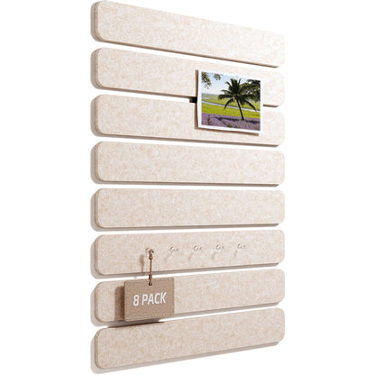 8 Pack Self Adhesive Felt Display Strips with 35 Push Pins for Wall Decor