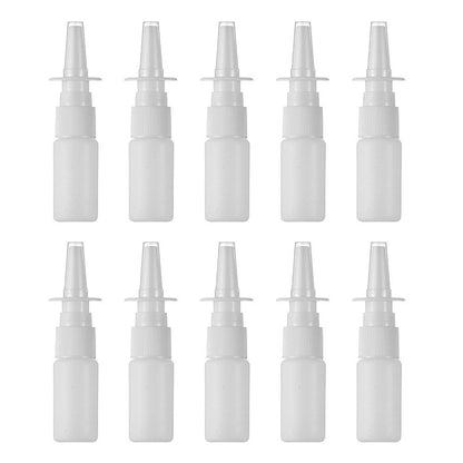 10Pcs 5 ml White PET Refillable Fine Mist Spray Pump Bottles