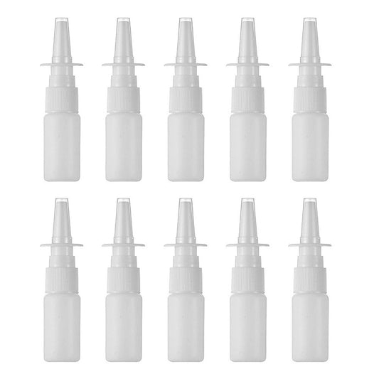 10Pcs 5 ml White PET Refillable Fine Mist Spray Pump Bottles