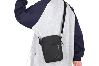 Men's Oxford Crossbody Shoulder Bag with Adjustable Strap and Multi-Pocket Messenger Design