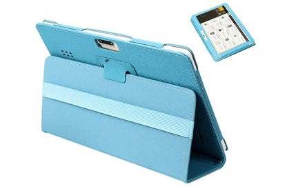 Universal 10 10.1 Inch Android Tablet Case Rotatable Multiple Viewing Stand Case-Blue