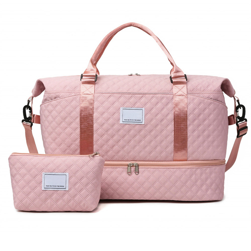 2Pcs Travel Duffle Bag Weekender Bags for Women with Shoe Compartment Hospital Bags