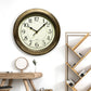 Silent Battery Powered Vintage Round Wall Clock