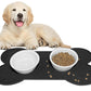Dog Food Mats for Floors Waterproof Silicone Dog Bowl Mat with Raised Edge