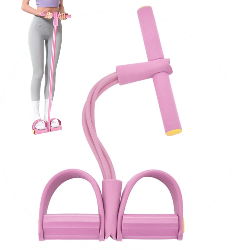 Foot Leg 6 Tube Pedal Resistance Band Body Stretch Pull Rope