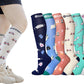 6 Pairs High Stretch Long Socks for Sports Casual Wear for Women - Style 3