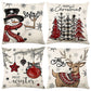 Set of 4 Christmas Pillow Covers Decorative Throw Pillow Covers for Sofa