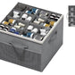 Shoe Organizer for Closet Foldable Shoe Storage Containers with Adjustable Dividers and Transparent Cover