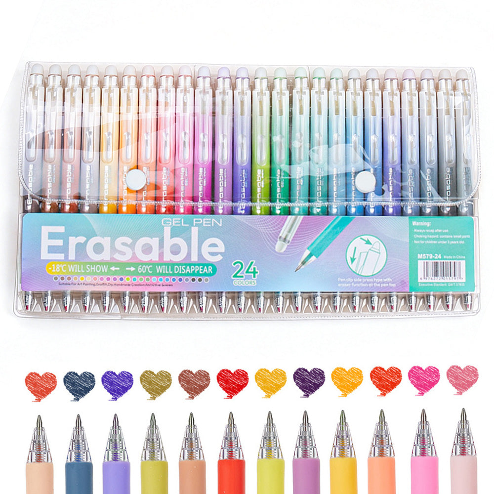 Colorful Click-Erasable Gel Pen Set for Students School and Office