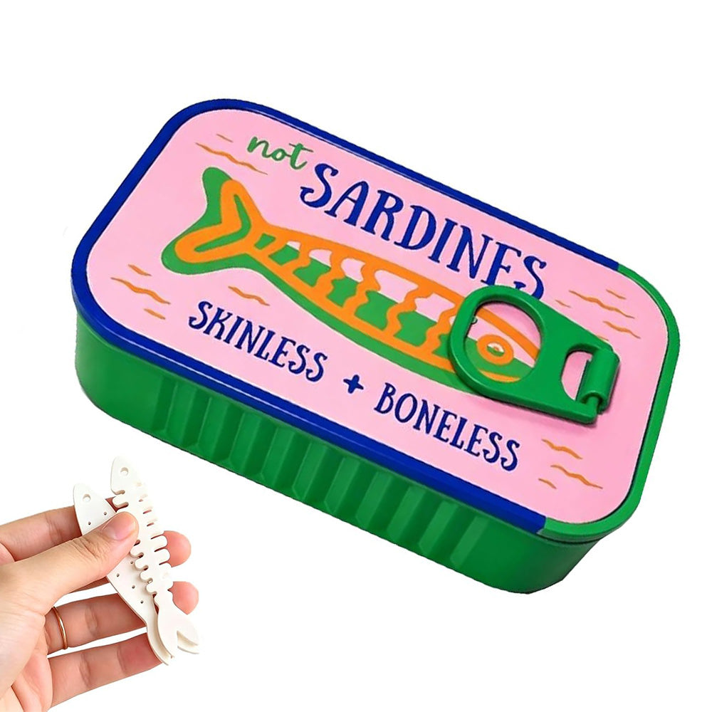 Small 3D Printed Sardine Shape Necklace and Earring Storage Box