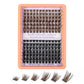 Dark Brown Natural Cluster Lashes DIY Fluffy Individual Reusable for Light Hair