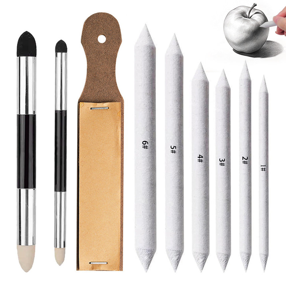 Paper Blending Stumps and Sandpaper Sketching Art Tool Set