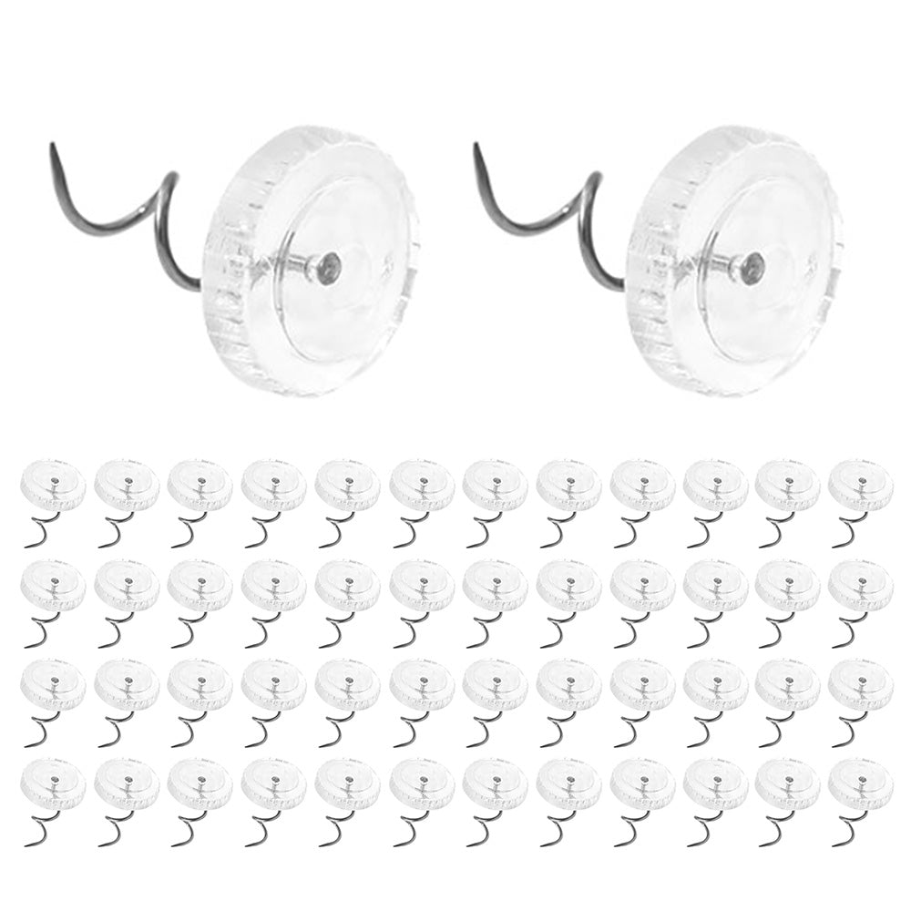 50 Pack Clear Spiral Pins for Bed Skirts Sofa Covers and Upholstery