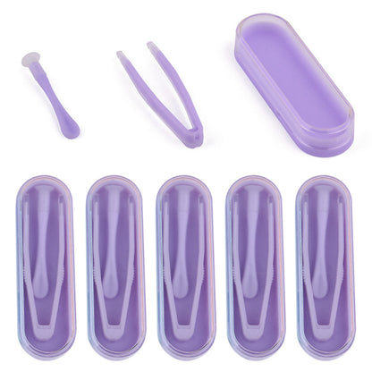 6 Pack Contact Lens Tool Kit Tweezers Inserter Remover Travel Case Set