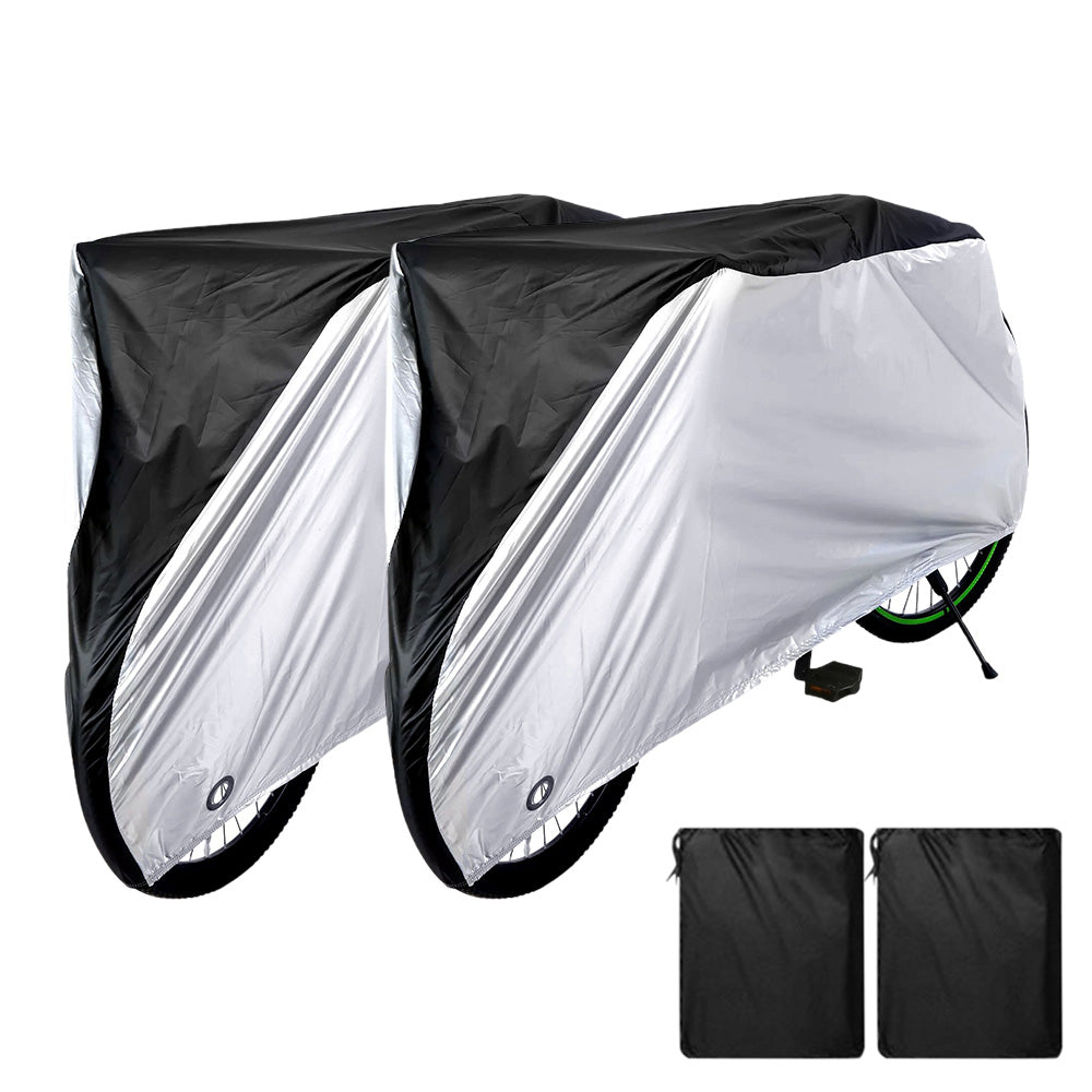 2X210D Waterproof Bike Cover with Lock Hole for Outdoor Storage