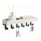 Wall Key Holder with Shelf Wooden Key Rack for Entryway Home