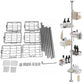 6 Tier Telescopic Shower Caddy Corner Carbon Steel Corner Shelf for Bathroom Kitchen