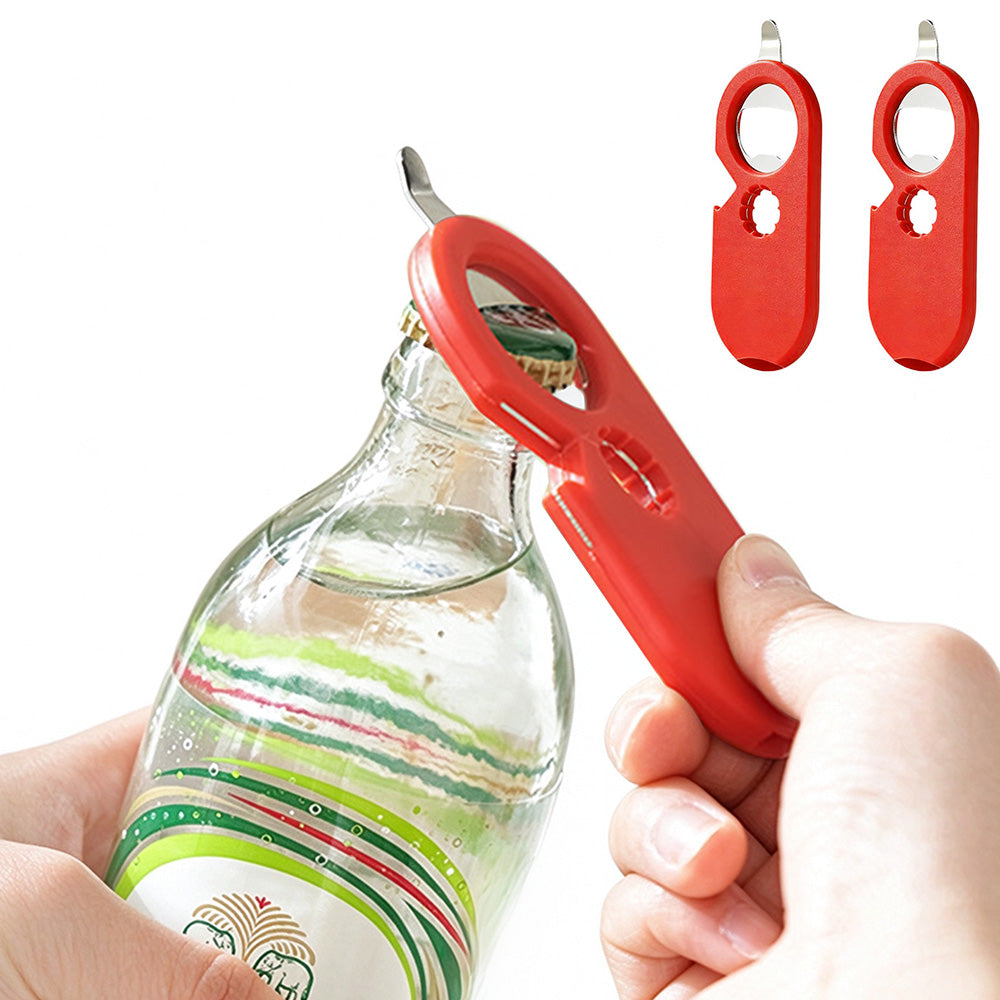 2 Pcs 5-in-1 Bottle Jar Can Opener with Easy Attached Storage