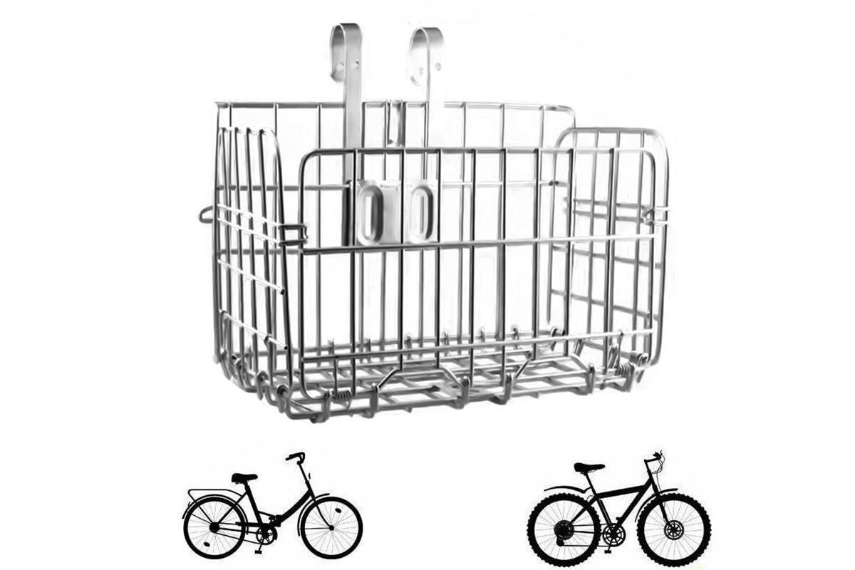 Foldable Bicycle Basket Front and Rear Hanging Storage Rack for Mountain Bike