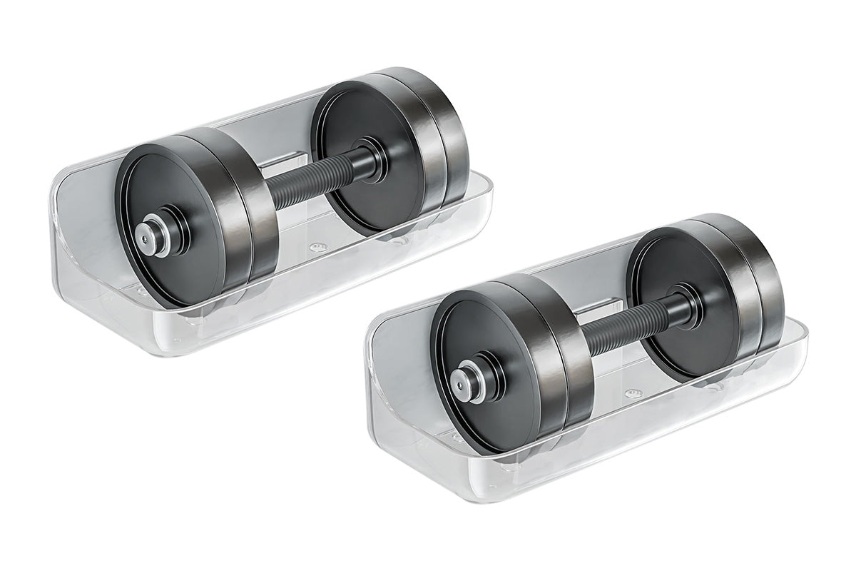 2Pcs Acrylic Adhesive Shower Caddy No Drill Wall Mount Organizer Storage Shelf