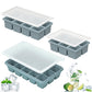 3 Pack Silicone Ice Cube Trays with Lids Large Ice Mold for Freezer