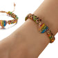 Handmade Natural Stone Beaded Bracelet Adjustable Woven Bangle for Women Jewelry