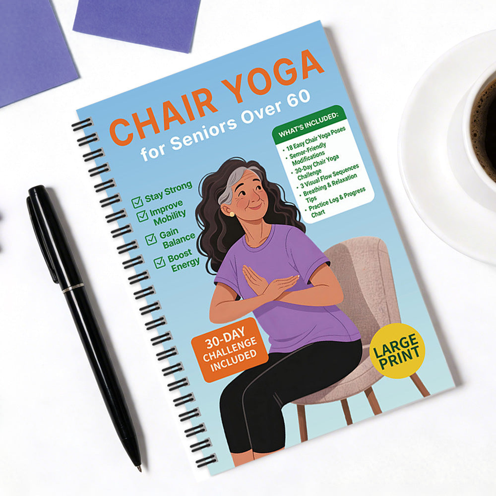 Chair Yoga Book for Seniors: Strength Balance & Wellness Exercises