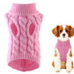 Puppy Dog Jumper Winter Warm Knitted Sweater Pet Clothes for Small Dogs Coat-Pink