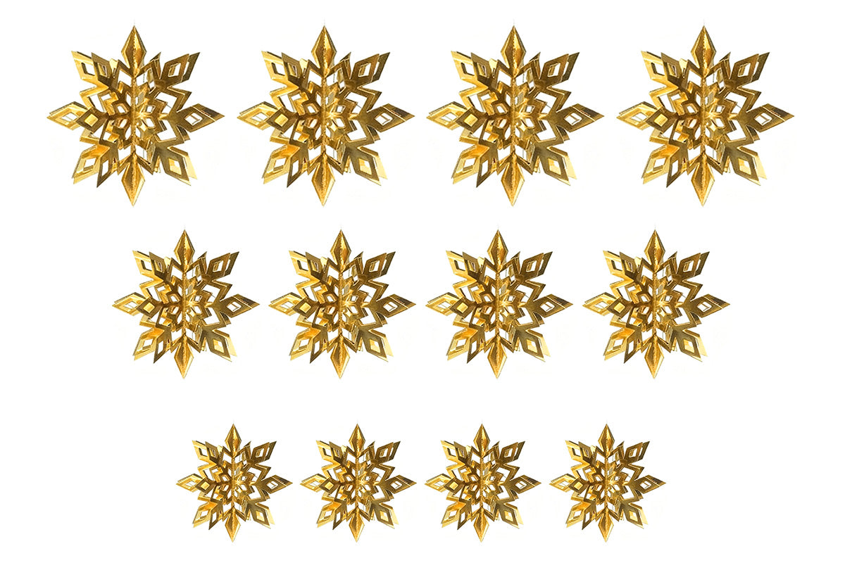 3D Paper Snowflake Hanging Decorations for Christmas Party