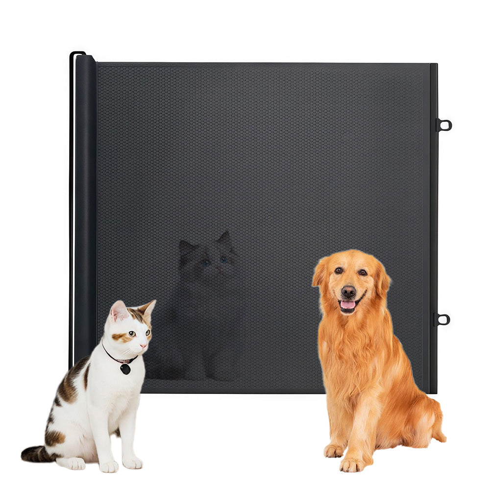 Retractable Pet Gate No Drill Barrier for Dogs and Cats Indoor Outdoor Use