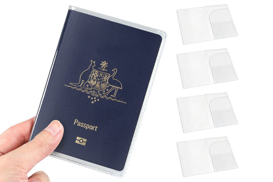 5 Pack Clear Passport Cover Protector Case with Card Slots