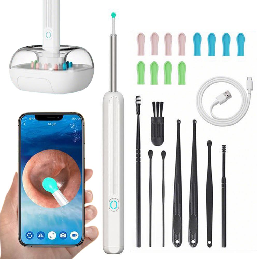Wireless WiFi Ear Wax Removal Kit with HD Camera 360 Degree Visual Ear Cleaner