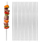 20 Pack 304 Stainless Steel BBQ Skewers Flat or Round Easy Clean