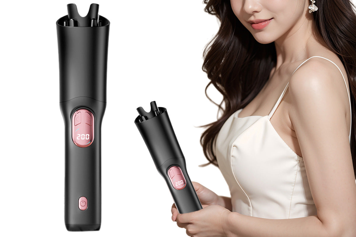 Automatic Curling Iron with 3 Temperatures Curling Iron 2-Way Rotation for Hair Styling