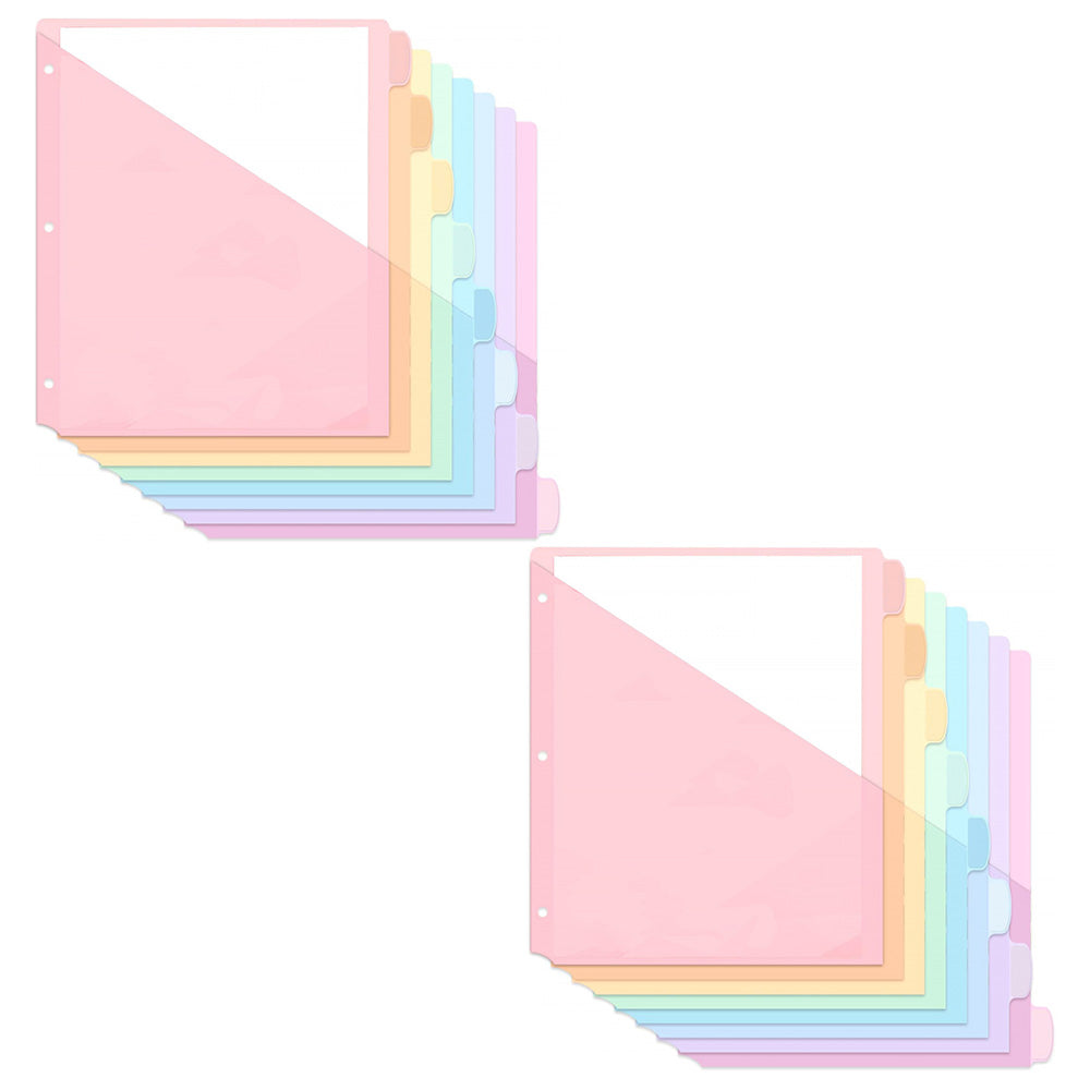 16 PCS Plastic Binder Dividers with Tabs A4 Subject Dividers for Student Teacher