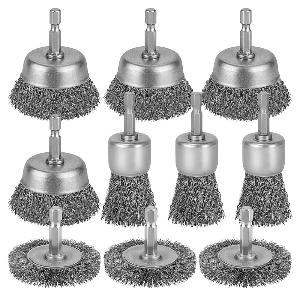 Wire Brushes Set for Drill Durable Drill Wire Brush Set for Rust Removal