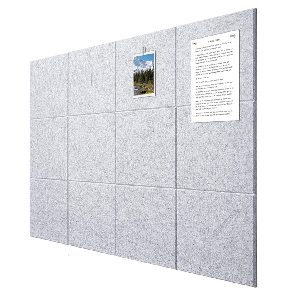 12Pcs Large Felt Bulletin Board Cork Boards for Walls Office Classroom Pin Board