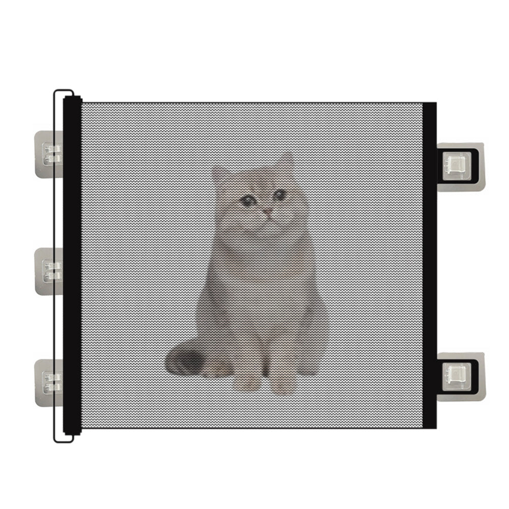 Retractable Dog Gate for Outdoor Staris Hallways Doorways No Drill